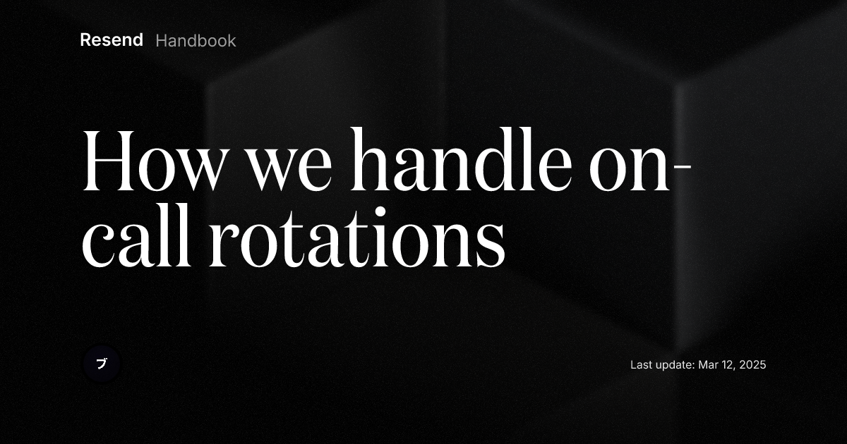 How we handle on-call rotations